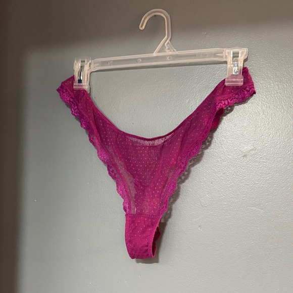 Free People Other - Free People Sheer Lace Thong - Fuchsia